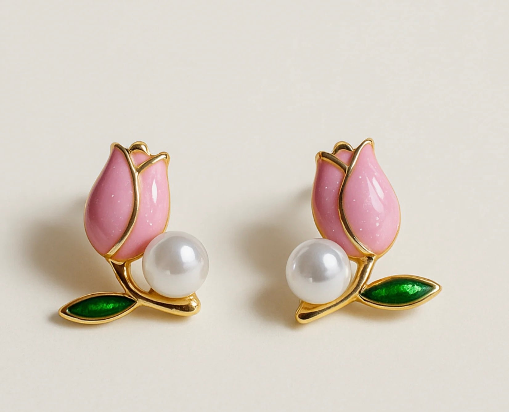 Pink Blossom Studs
