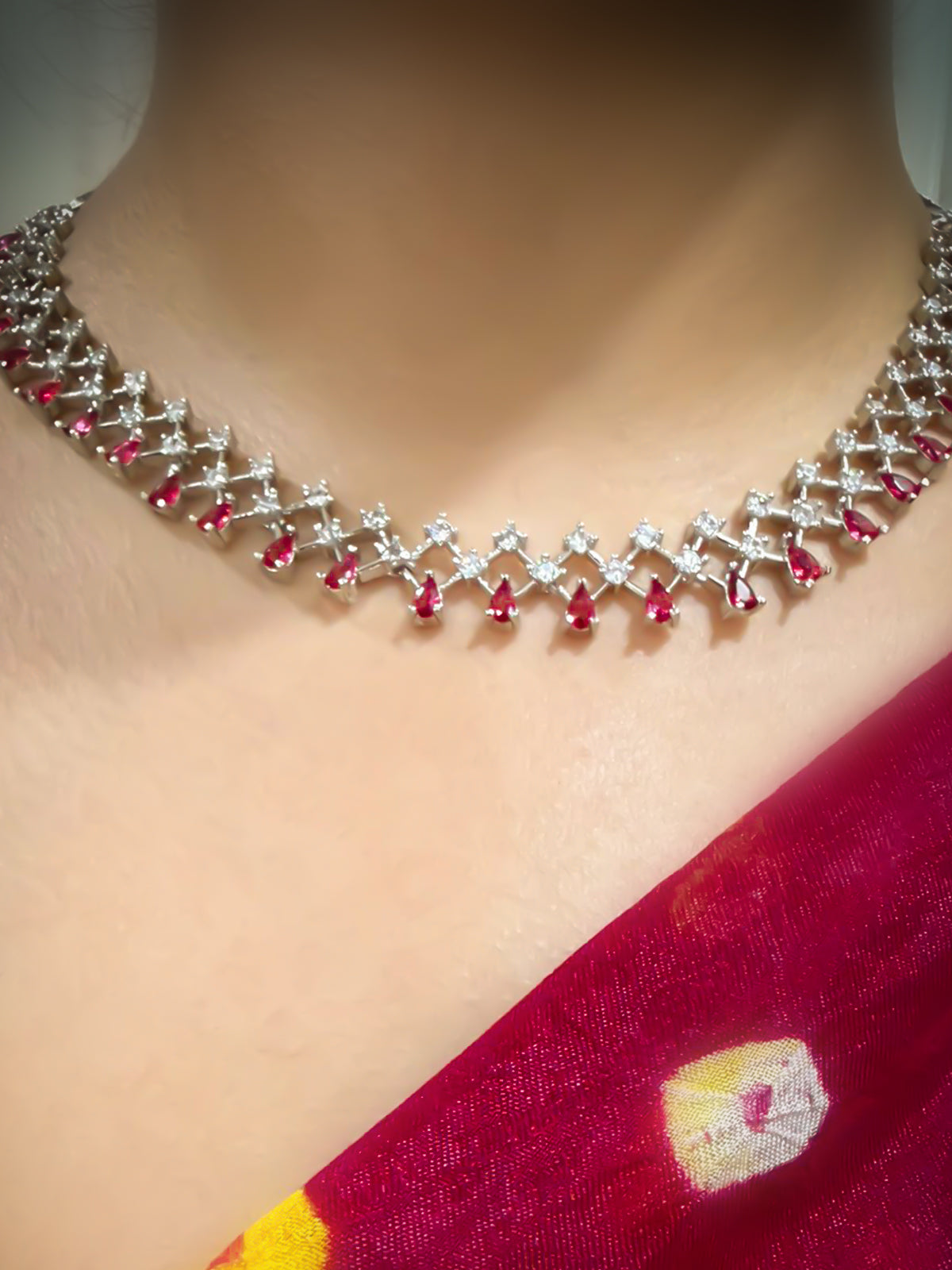 The Pink Blossom Ruby Necklace