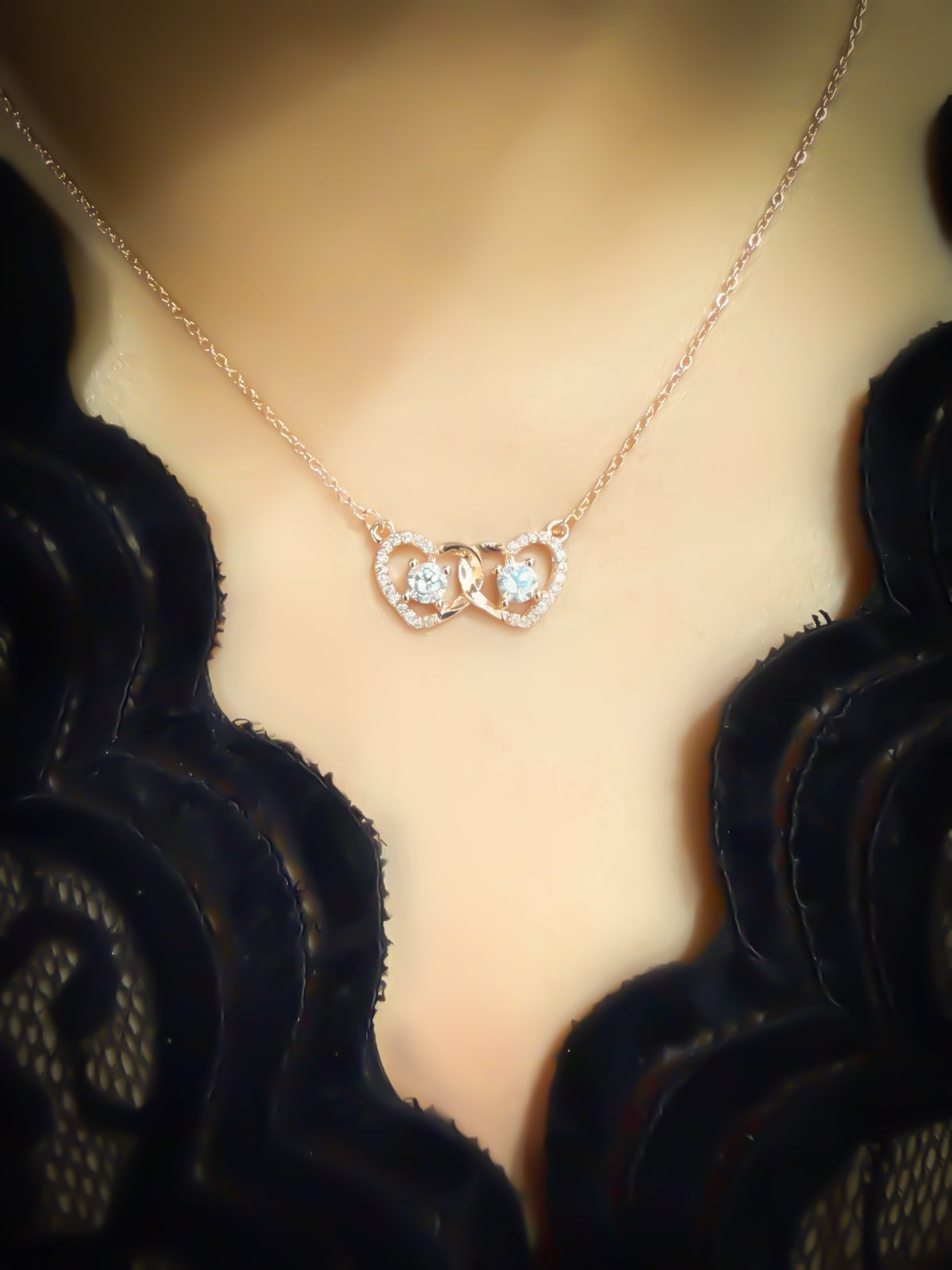 The Love Entwined Double Heart Pendant