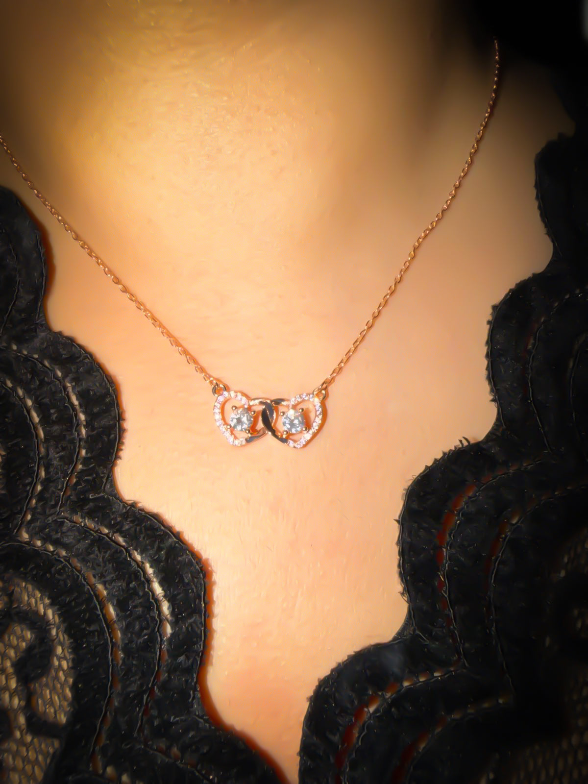 The Love Entwined Double Heart Pendant