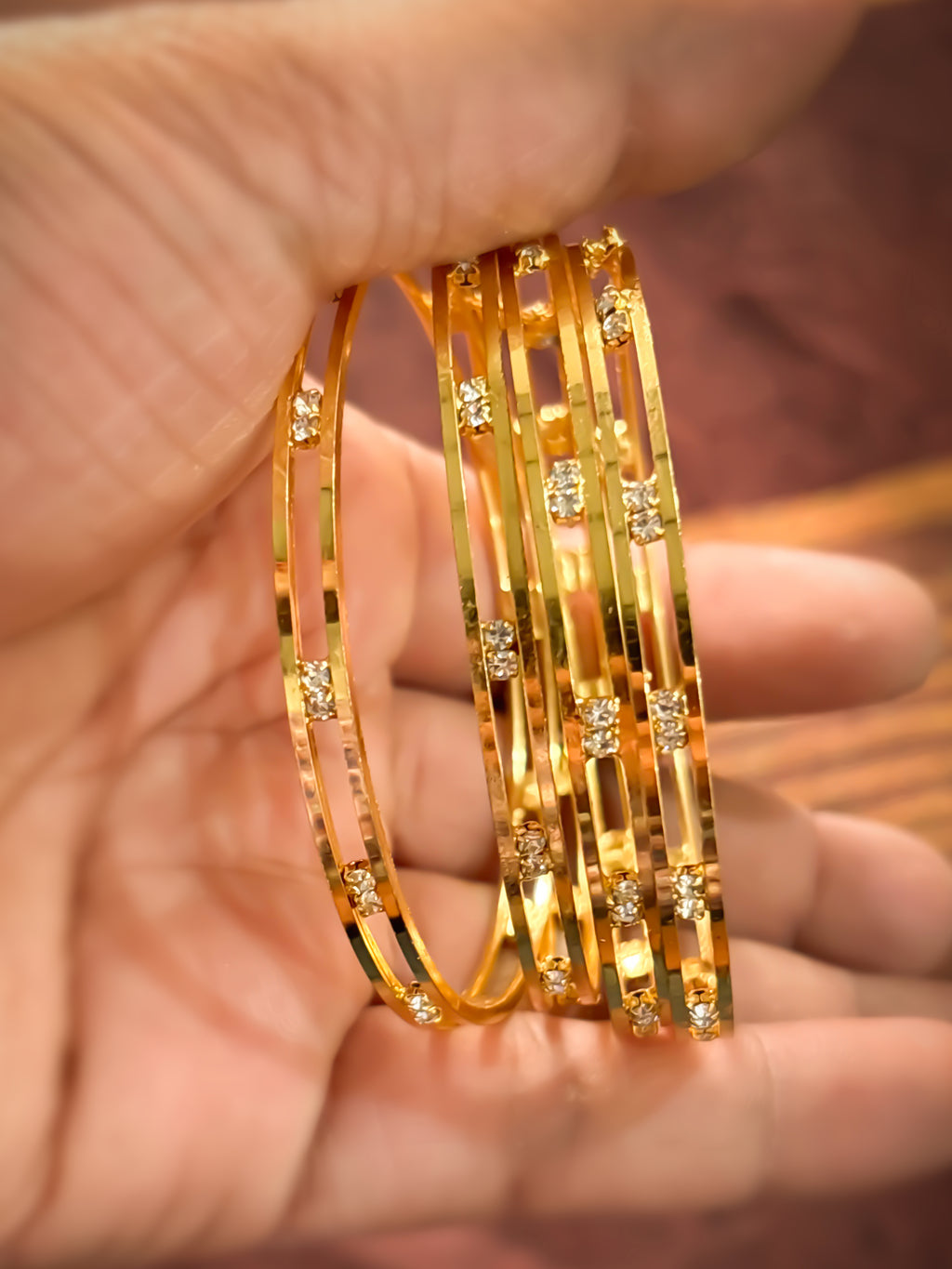 Micro gold plated anti tarnish bangles