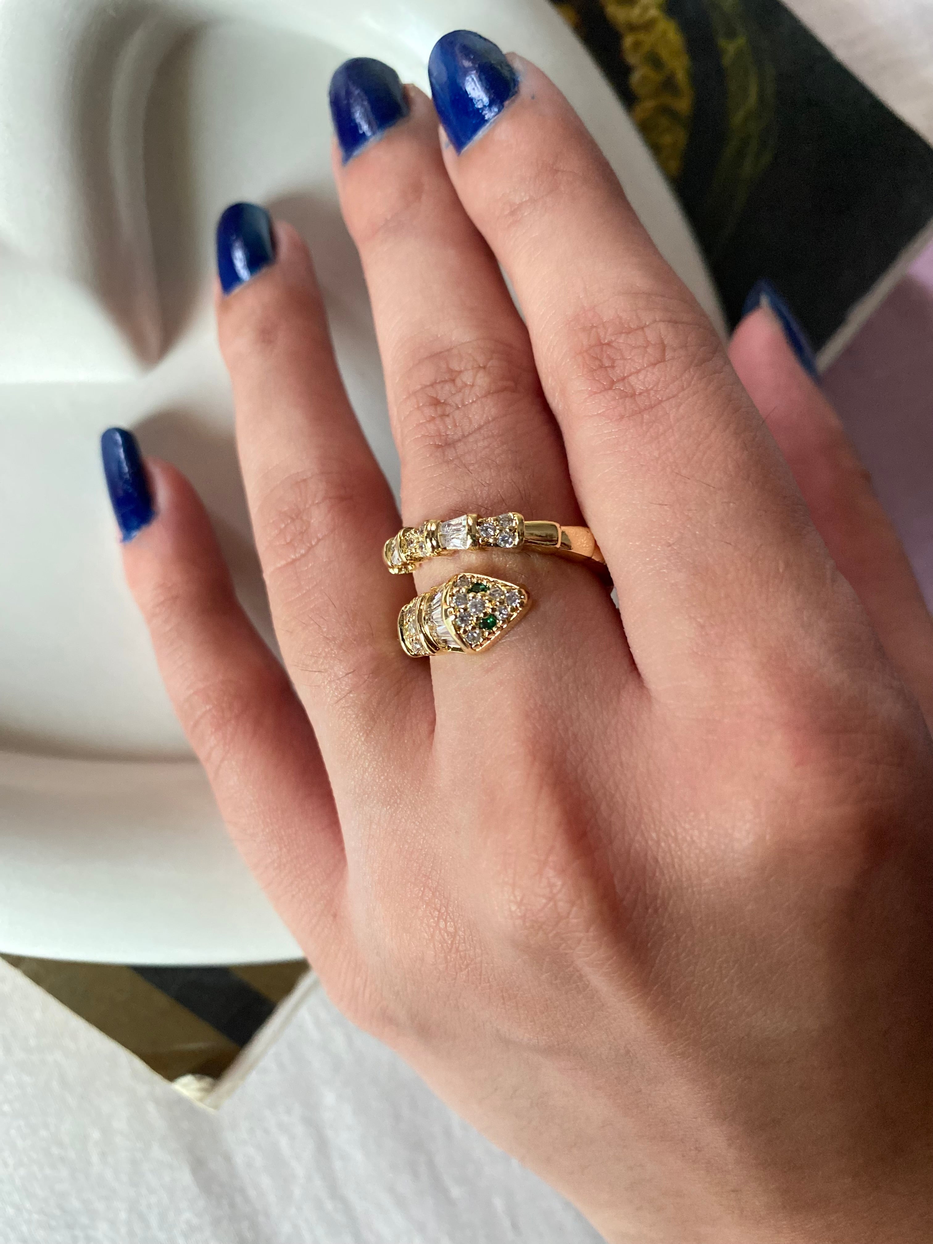 Golden Plated Snake Ring