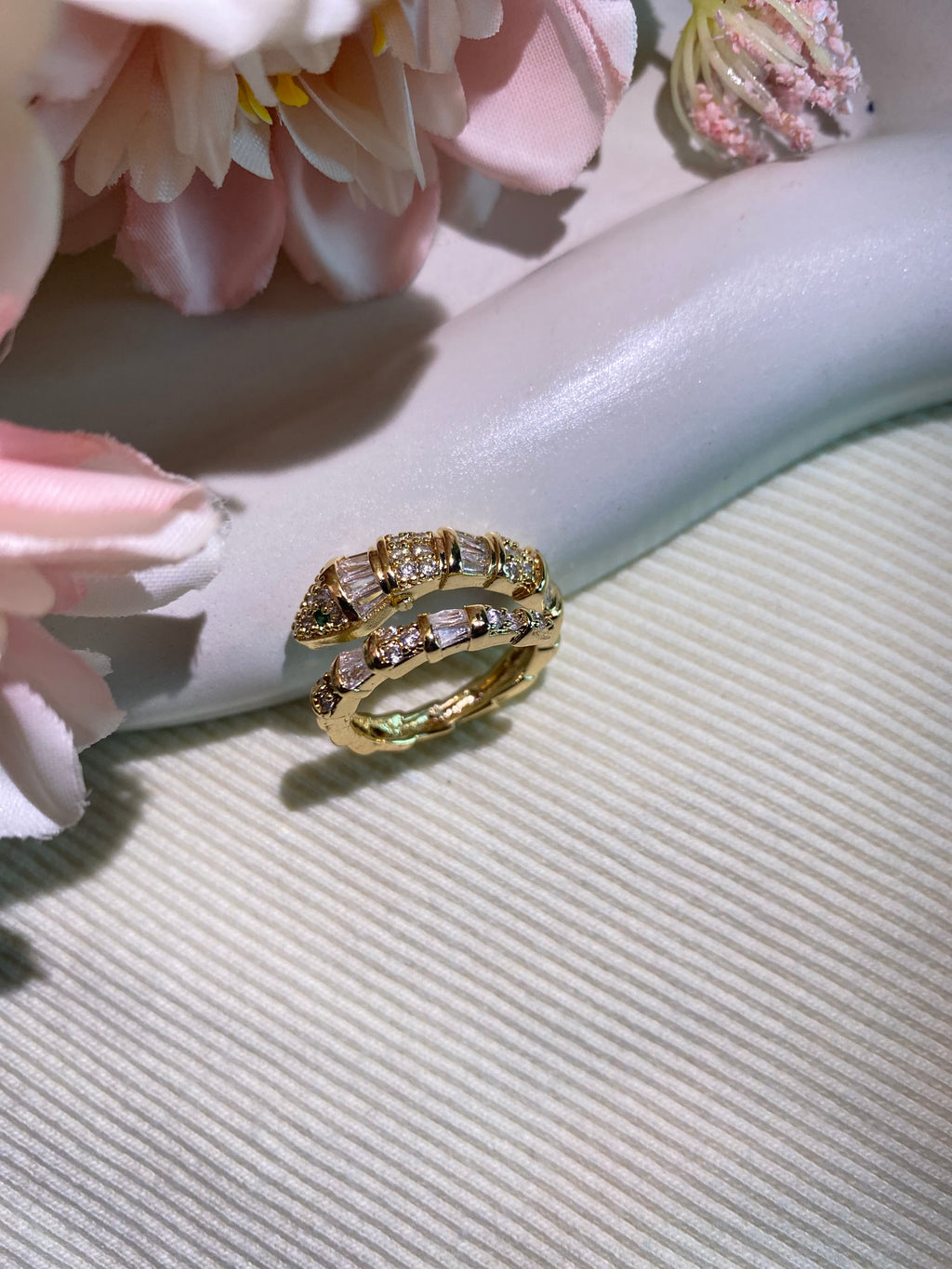 Golden Plated Snake Ring