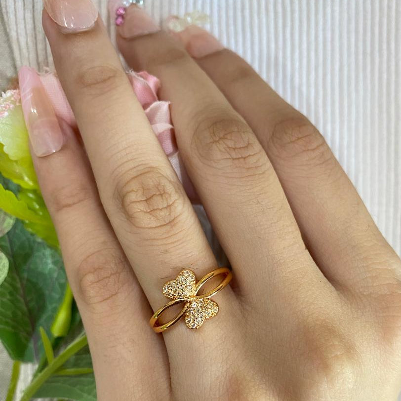 Golden Infinity love wings rings