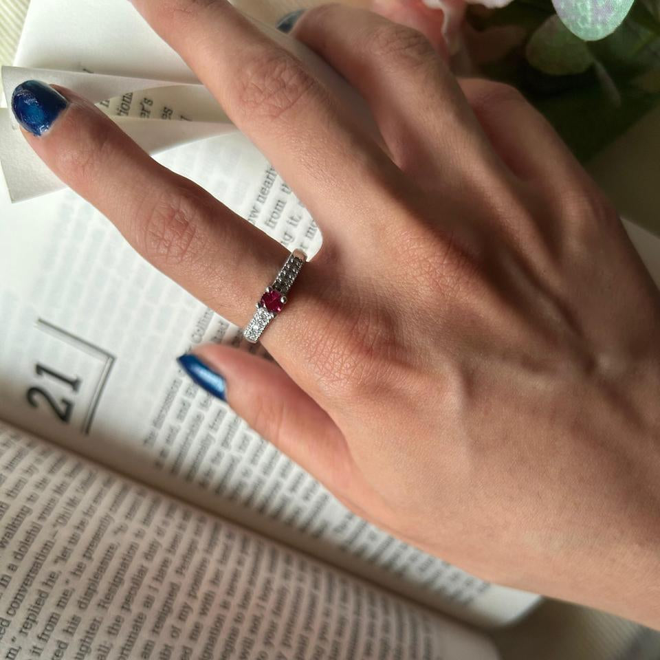 Royal Spark Solitaire Band Ring