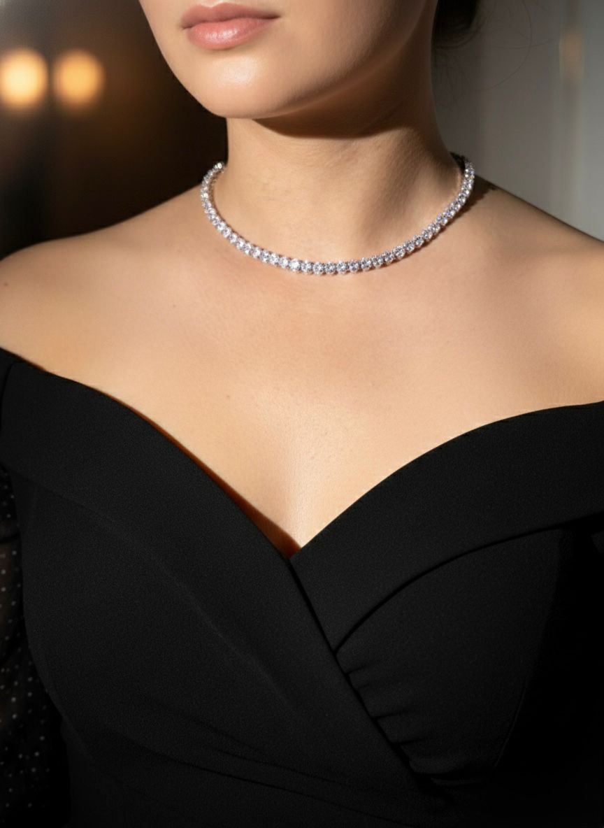 The Infinite Glow luxury Tennis Necklace