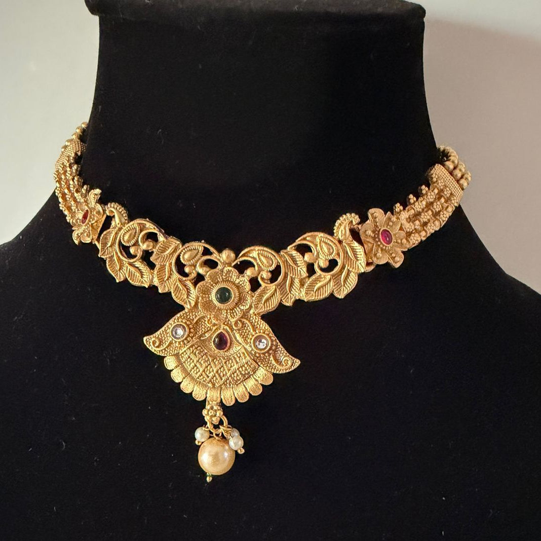 Rajwada Gold Choker Set