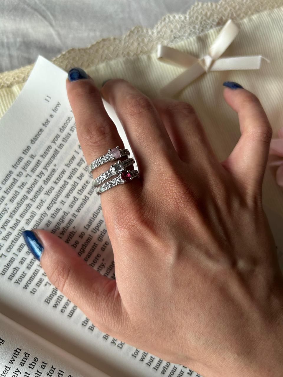 Royal Spark Solitaire Band Ring